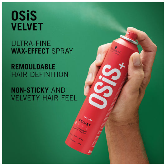 Schwarzkopf OSiS+ Velvet lightweight wax effect spray for texture and definition