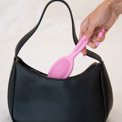 Framar Mini Pink Detangling Hair Brush