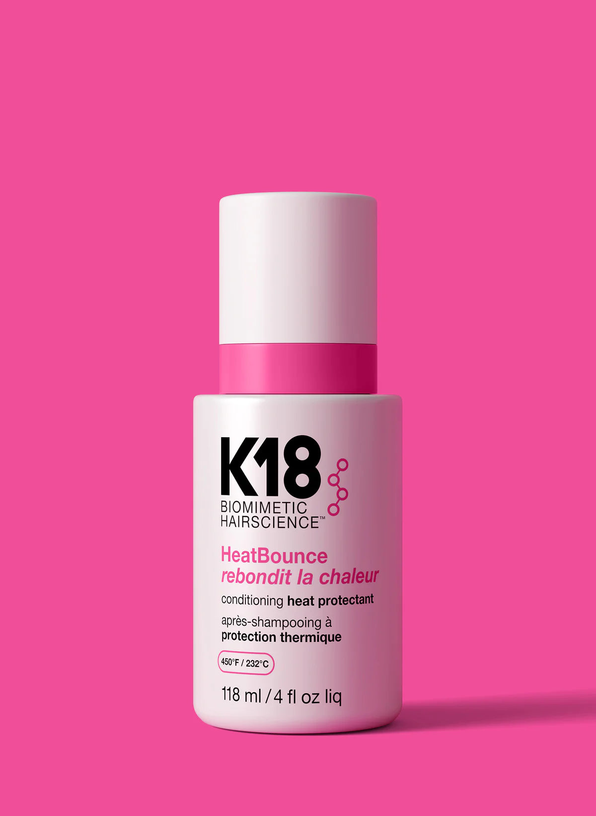 K18 HeatBounce Conditioning Heat Protectant Spray 118ml with hot tools