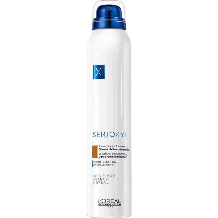 SERIOXYL VOLUMISING COLOURED SPRAY - LIGHT BROWN